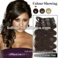 Human hair Clip in Hair Extension For Black Women Boby Wave